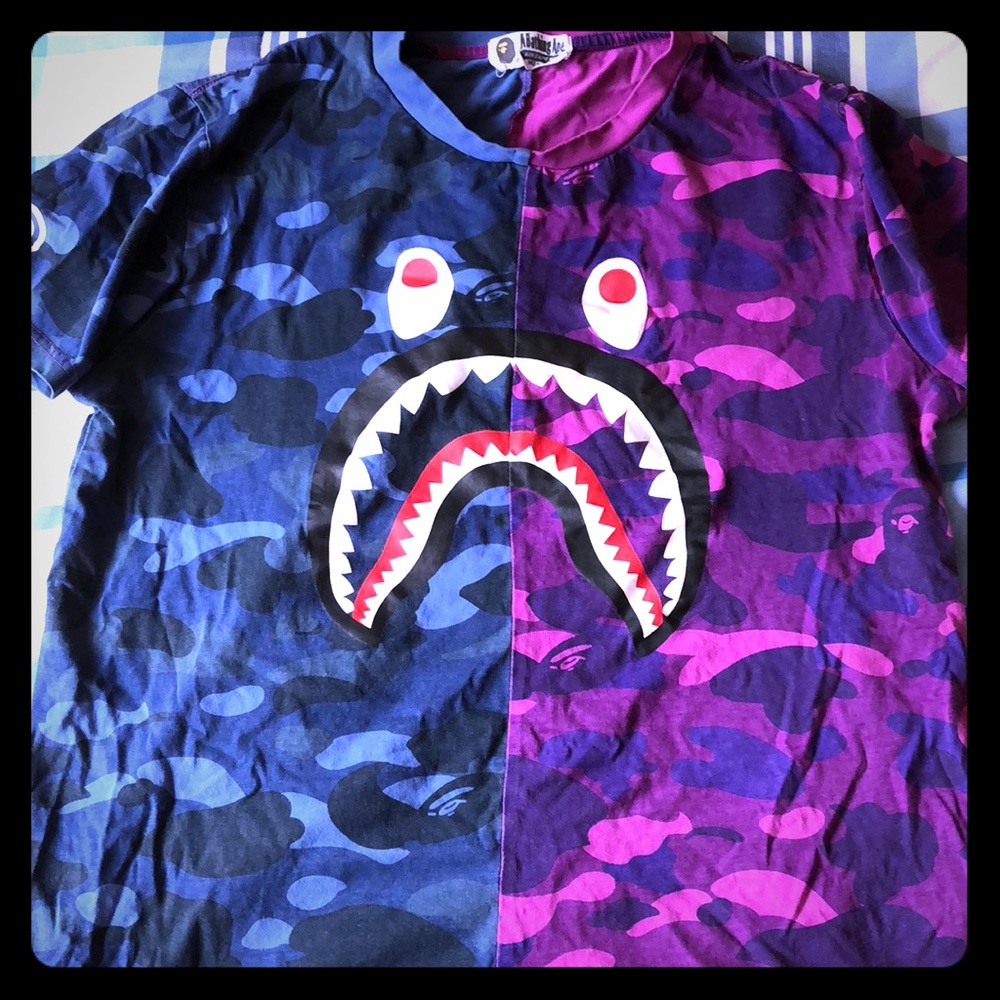 Bathing ape (Bape) tee Navy/purple Camo